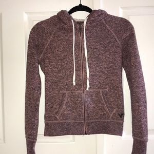 AEO American Eagle Outfitters Furry Hooded Sweater